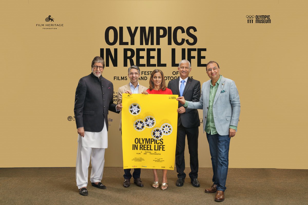Film Heritage Foundation (@fhf_official) on Twitter photo FHF is delighted to share the grand reveal of our next marquee programme when FHF Ambassador Amitabh Bachchan, Shivendra Singh Dungarpur, Director, FHF Director and 3 great Indian Olympians...
<a href="/SrBachchan/">Amitabh Bachchan</a> <a href="/shividungarpur/">Shivendra Singh Dungarpur</a> <a href="/FHF_Official/">Film Heritage Foundation</a> <a href="/olympicmuseum/">The Olympic Museum</a> <a href="/Olympics/">The Olympic Games</a> <a href="/iocmedia/">IOC MEDIA</a> FHF is delighted to share the grand reveal of our next marquee programme when FHF Ambassador Amitabh Bachchan, Shivendra Singh Dungarpur, Director, FHF Director and 3 great Indian Olympians...
<a href="/SrBachchan/">Amitabh Bachchan</a> <a href="/shividungarpur/">Shivendra Singh Dungarpur</a> <a href="/FHF_Official/">Film Heritage Foundation</a> <a href="/olympicmuseum/">The Olympic Museum</a> <a href="/Olympics/">The Olympic Games</a> <a href="/iocmedia/">IOC MEDIA</a>