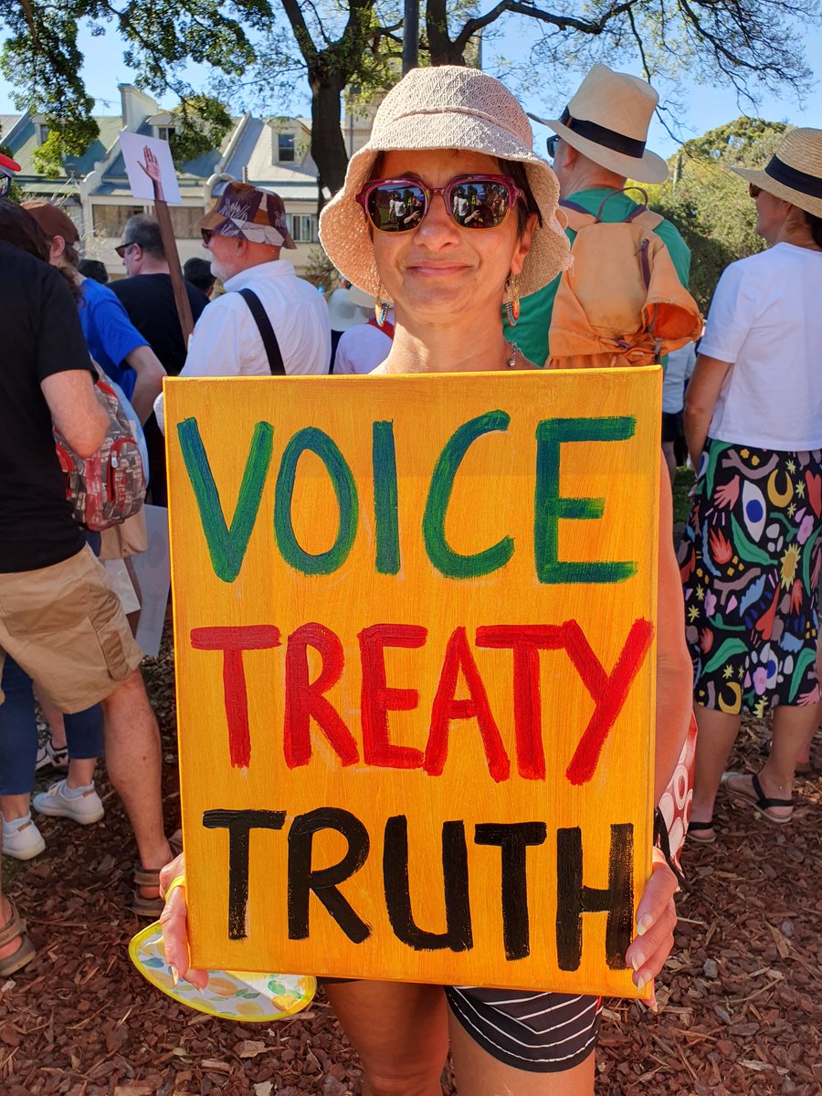 #VoiceTreatyTruth. An important message from Narelle at the #WalkForYes Rally in Redfern Park Sydney. #VoiceToParliament #VoteYes #Yes23