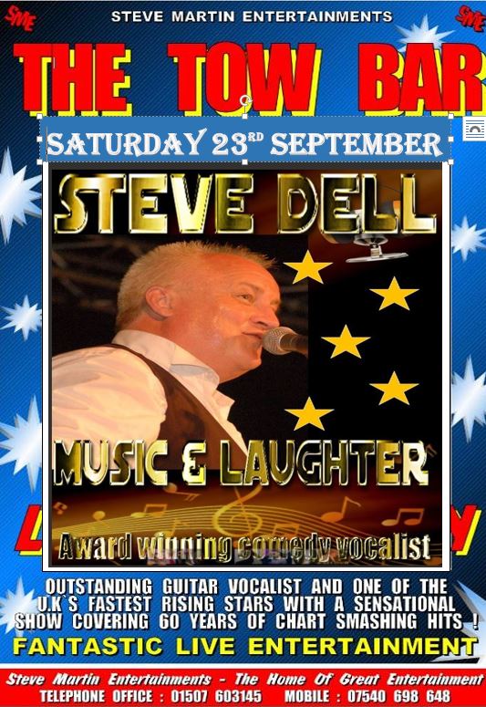 Live on Stage from9.00 pm
Bingo in the intervals