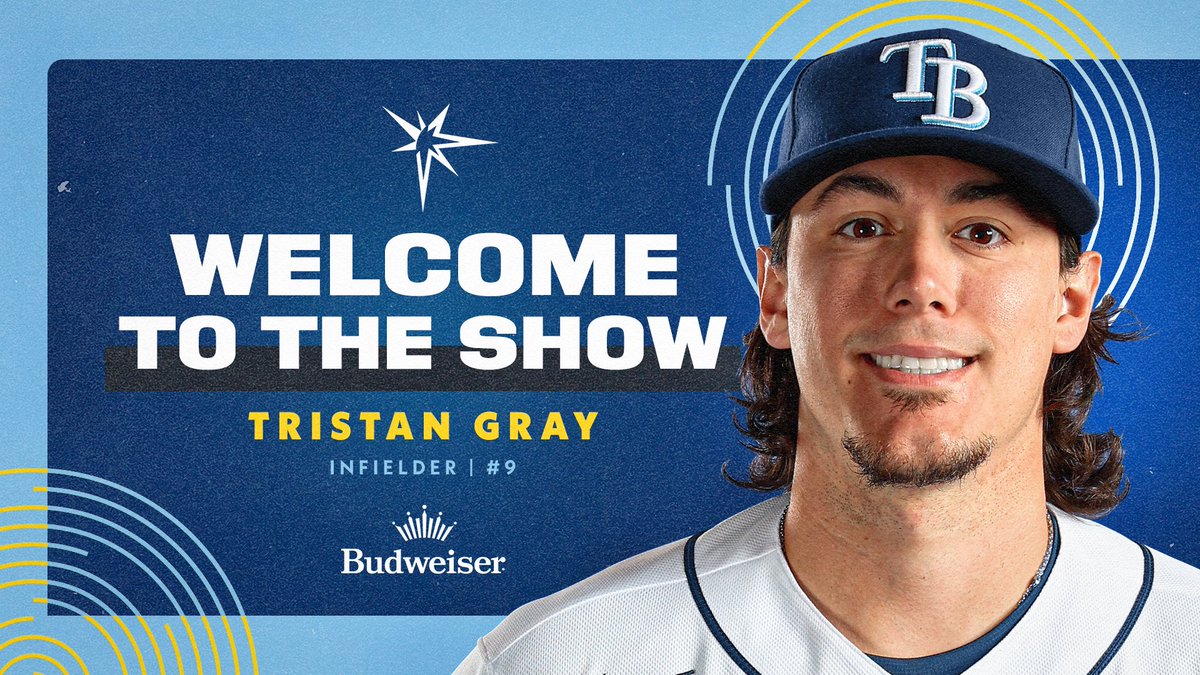 RaysBaseball's tweet photo. He didn't believe it this morning, but he definitely does now. 

Tristan Gray, you made it to the Show. https://t.co/N72WnWDWMt