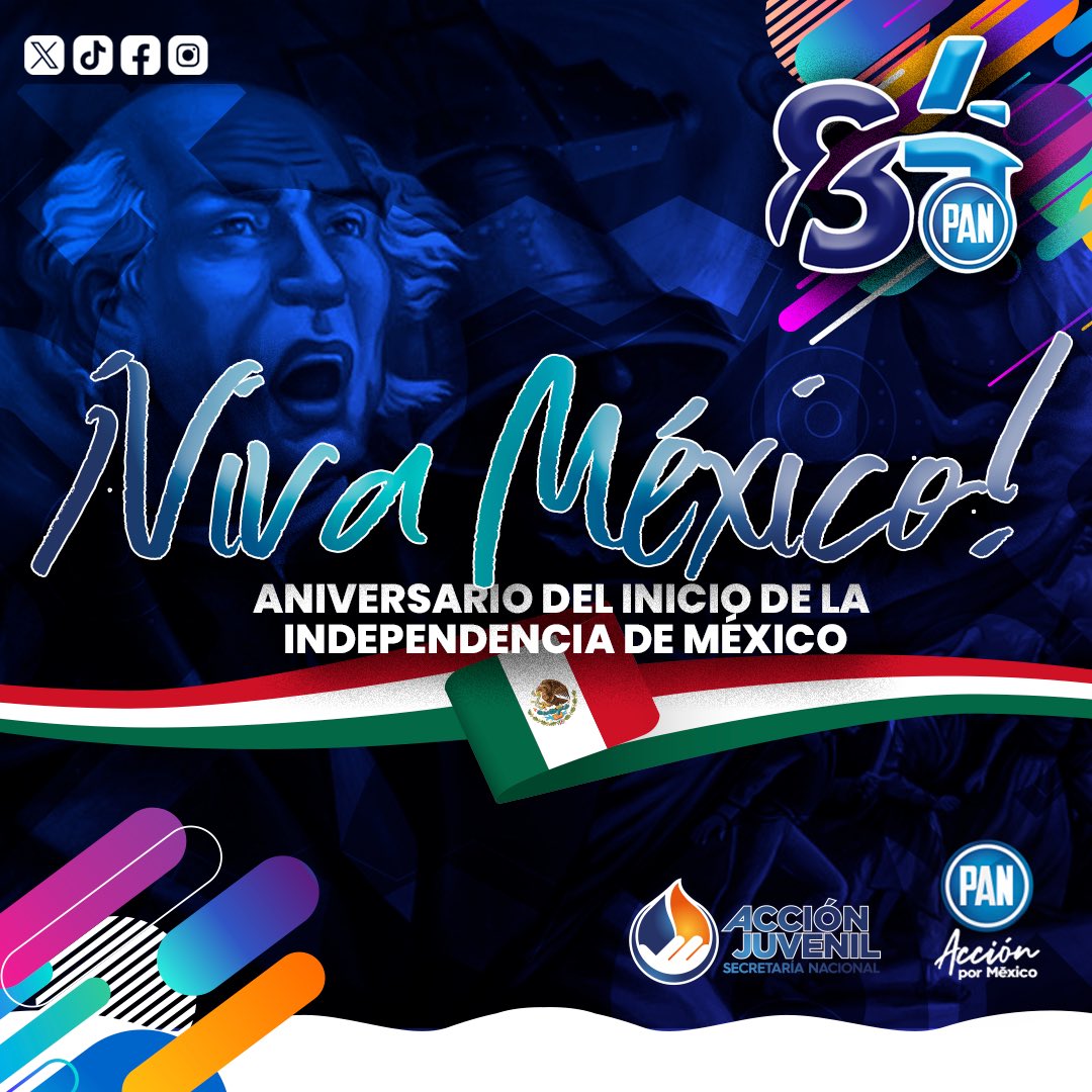 Con el orgullo de ser mexicanos gritamos ¡Viva México! 🇲🇽

Por una patria ordenada y generosa, y una vida mejor y más digna pars todos.

Que vivan las y los mexicanos que día a día hacemos a esta gran nación digna de ser vivida.