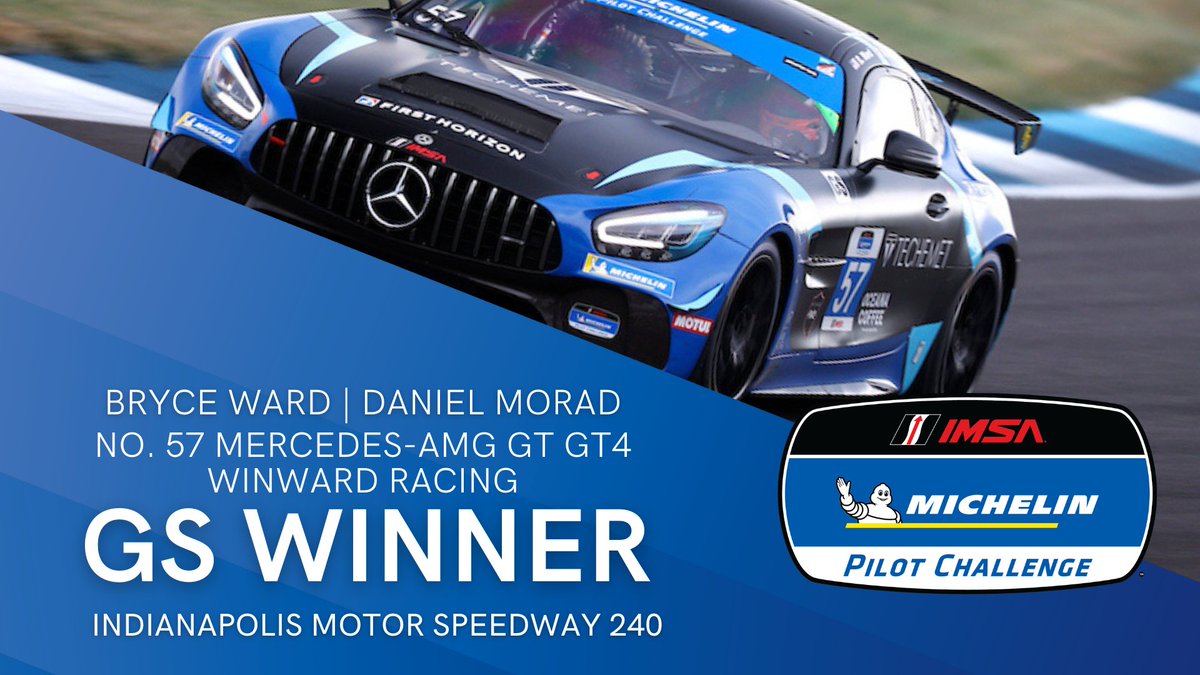 IMSA's tweet photo. Congratulations to your GS winner of the Indianapolis Motor Speedway 240!

#IMSA | @MichelinUSA | @IMS | @WinwardRacing | @MercedesAMG https://t.co/SOed4O2ii2