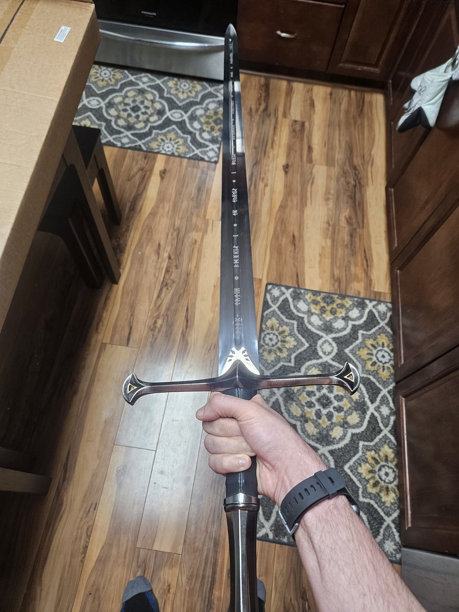 Lordgregorlives's tweet photo. When you're a few days away from a huge milestone, getting over covid, but also have a one in a million wife....life is good. #LOTR #anduril #flameofthewest #kingofgondor https://t.co/aAkOr6nl7B