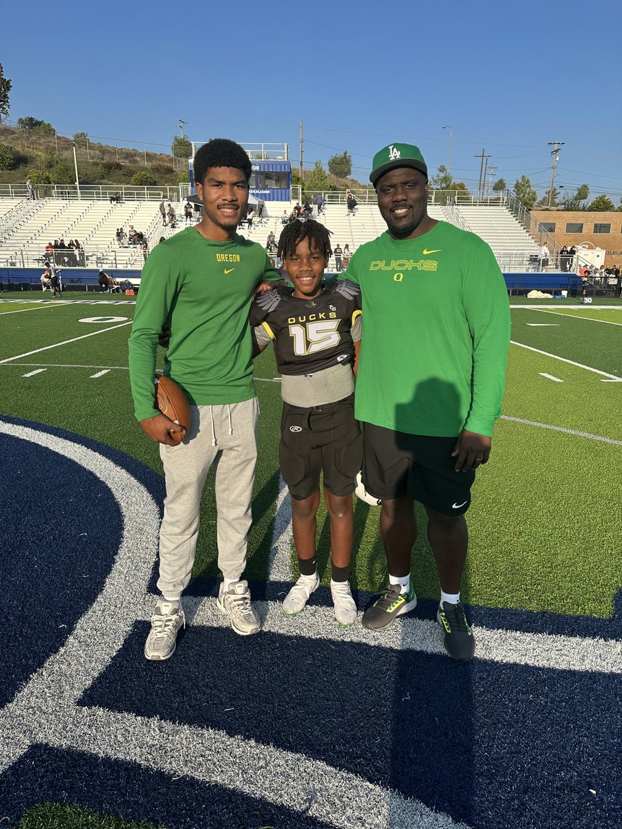 The Wrighster family

Damon, QB at Inglewood
7th grader Caden at Sierra Canyon
Dad George, former Oregon and NFL standout from Sylmar HS

Not pictured: 11th grader Ajani, baseball and football at Sierra Canyon

⁦<a href="/georgewrighster/">George Wrighster III</a>⁩ ⁦<a href="/WrighsterDamon/">Damon Wrighster</a>⁩ ⁦<a href="/DanishaDanielle/">Danisha Danielle Wrighster</a>