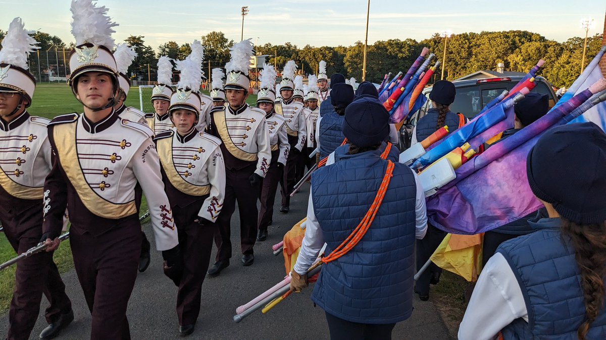 LHS_Marching's tweet photo. Great night at Mohonasen - got to meet some incredible bands, make new friends, and share our story together! Honored to finish in 1st Place in the National Class! Thanks to our hosts and families for everything 🧡💙🗻 @LCSDFineArts @LCSDOfficial @BrettRWoodcock @MrLawrence_LCSD https://t.co/9uKOX33bDa