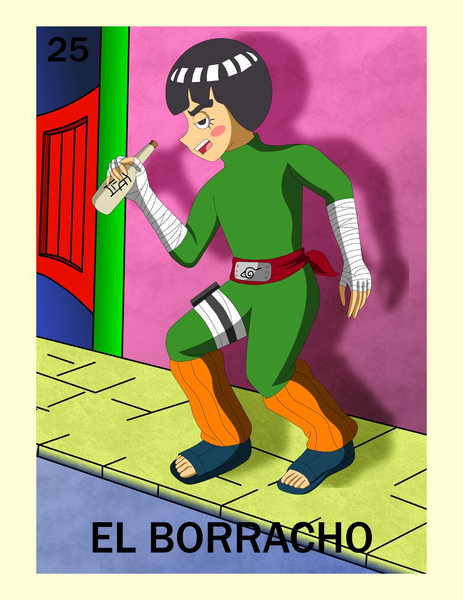 Loteria- El Borracho featuring Rock Lee 😁
#Loteria #ElBorracho #RockLee #MasashiKishimoto #Naruto #Anime #FanArt #AnimeFanArt #Art #DigitalArt #Illustration #Latino #Chicano #Mexican #ChicanoArt