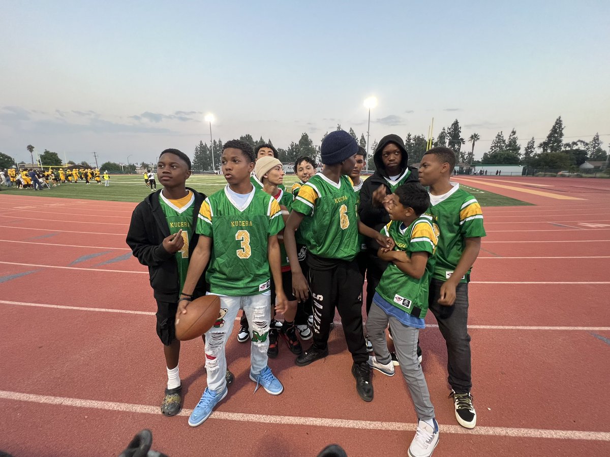 Kids had such a great time experiencing what a Friday night is like. We took our <a href="/KuceraCoyotes/">Kucera Middle School</a> ASB and flag football team to <a href="/EisenhowerRUSD/">EisenhowerHS_Rialto</a>! The kids had a blast painting posters, watching pre-game warm ups, and enjoying the student section