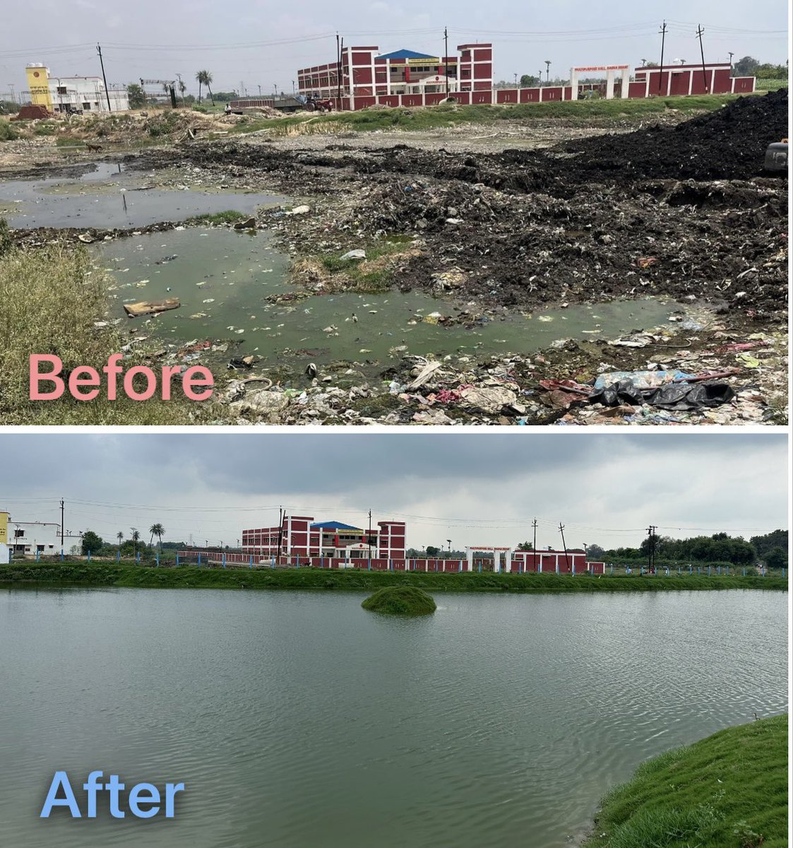 यह तालाबों को उनका सौंदर्य और प्रतिष्ठा लौटाने का एक छोटा सा प्रयासl @dm_ghaziabad @ChiefGhaziabad @asim_arun @MoJSDoWRRDGR #Pondman #DaburIndia #CSR #SDG #ESG
