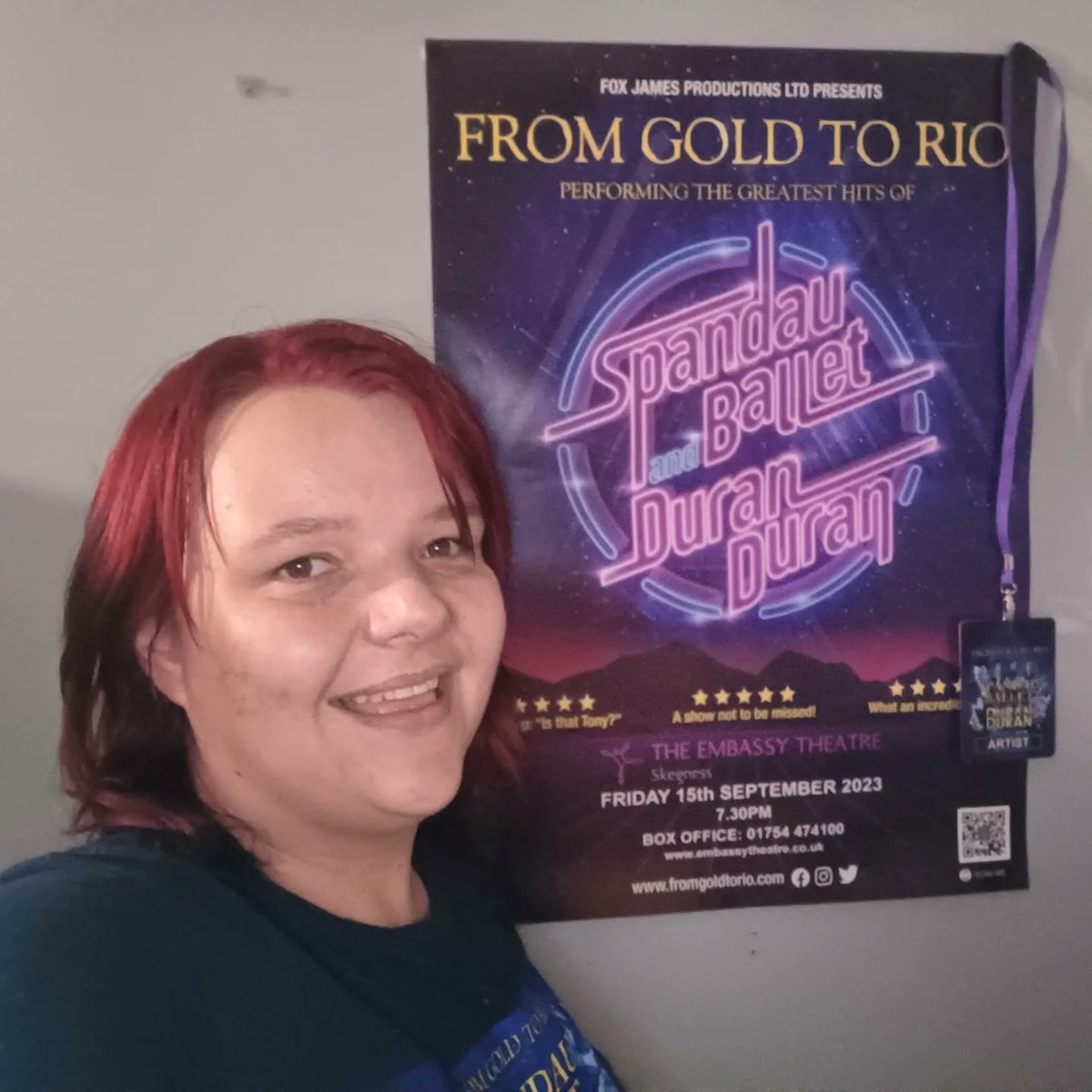 steffithemonkey's tweet photo. Thank you Embassy Theatre, Skegness for one of their posters. I feel very loved by the band and theatre. 
So here it is, the Poster &amp; Badge Hanging Proudly on the Wall
Thank You for giving me them. I'm so happy and buzzing #feelingspecial #fromgoldtorio #besttimeoftheyear https://t.co/Bo0yQS0HNQ