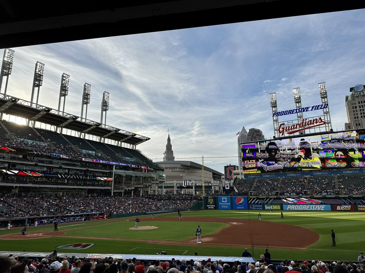 I’m a disappointed Rangers fan, bummed to see a loss tonight. But I have to say, the <a href="/CleGuardians/">Cleveland Guardians</a> fans are serious. They were as amped as if it were the playoffs