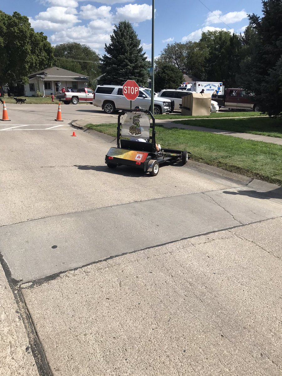 NSP_TroopE's tweet photo. A little #ImpairedDriving education today at the Curtis Fall Festival!!! The #SIDNE cart is an amazing educational tool. Most were expecting a normal go cart ride, but when it was done they learned just how much being impaired by drugs or alcohol changes you and effects safety. https://t.co/ov0KABtoxL