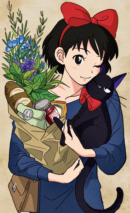 「キキ(魔女の宅急便) 黒猫」の画像/イラスト/ファンアート(新着)