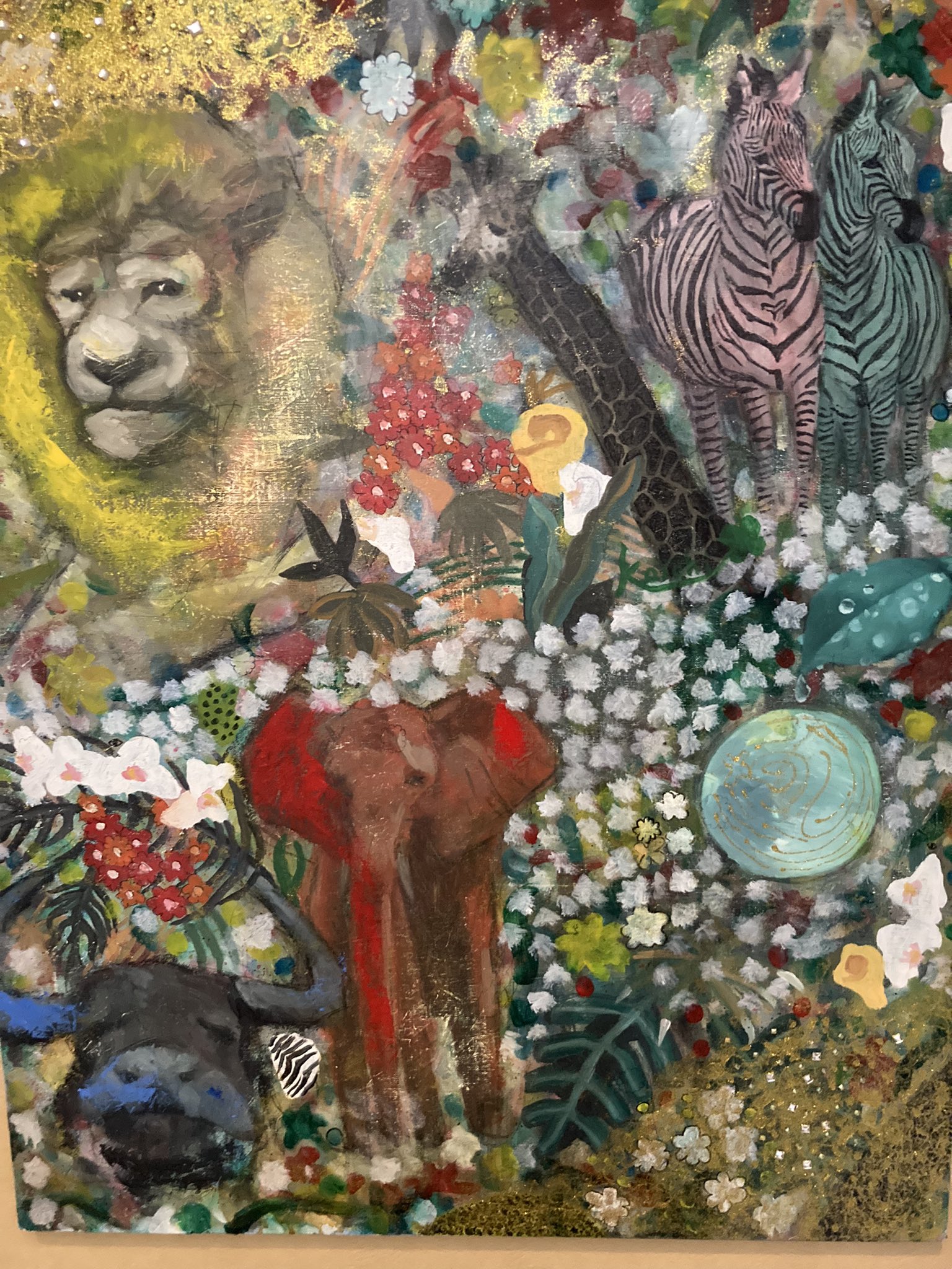 早い物勝ち❗手作り額付き銅版画応用絵画 title「きらめきニャンコ