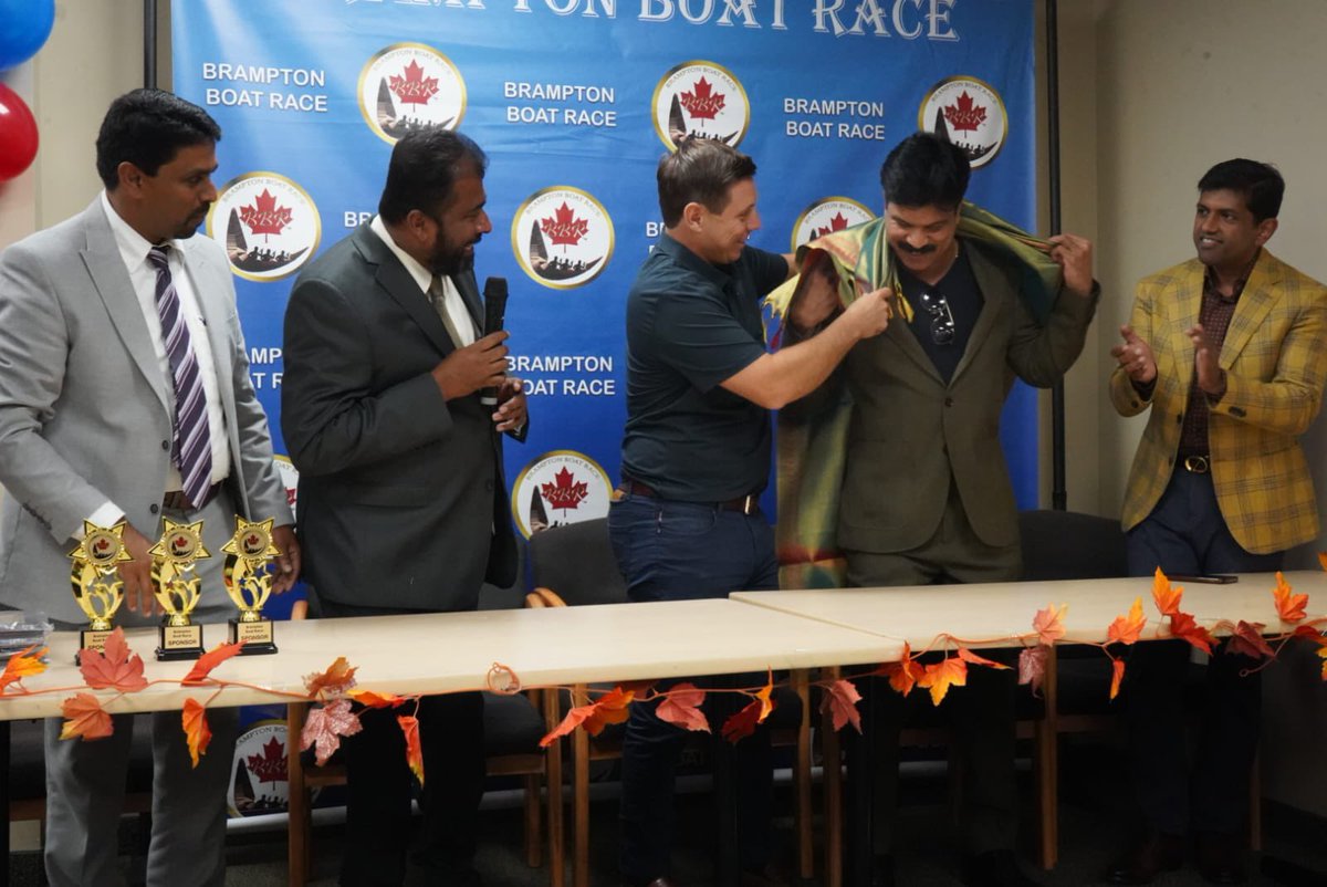 patrickbrownont's tweet photo. It was a pleasure to celebrate the volunteers tonight who made the Brampton Boat Race possible earlier this summer.  This annual festival which is based on the long boat tradition from Kerala has been a big success in Brampton. Well done @prakkanam 👏🏼 https://t.co/HbtgFzYYgb