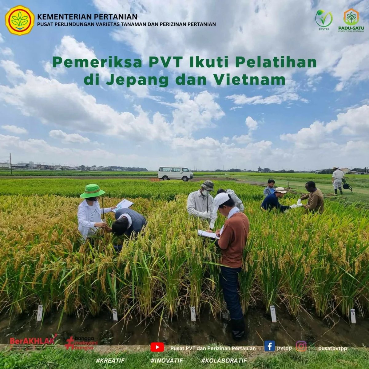 pusatpvtpp's tweet photo. #sobatpvtpp Pemeriksa PVT Fakih Arya Asep Andespa, S.T.P. mengikuti kegiatan pelatihan Plant Variety Protection (PVP) System and Utilization of New Improved Varieties and High-Quality Seeds for Agriculture &amp; Rural Development di Jepang dan Vietnam pada 19 Juni – 02 September 23 https://t.co/AdiUnG5Jd9