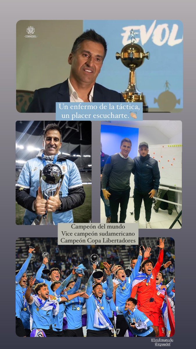 Muchas gracias <a href="/CheloBroli/">Marcelo Broli</a> y a toda la muchachada. 
Somos campeones del mundo 🌎🏆
#UruguaySub20 #CampeonesdelMundo
#GloriaEterna