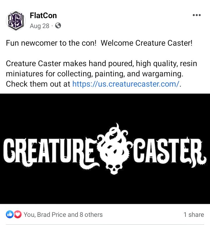 ODTGaming's tweet photo. Our local @FlatCon is going to hold @CreatureCaster as a vender In just 3 weeks at #flatcon2023!
Check out our Facebook activity!
#creaturecaster
#flatcon
@tom_mcclure
@kevfle
@Hero_Jones9
@HolyHammerHern https://t.co/IGW7VyE3l5