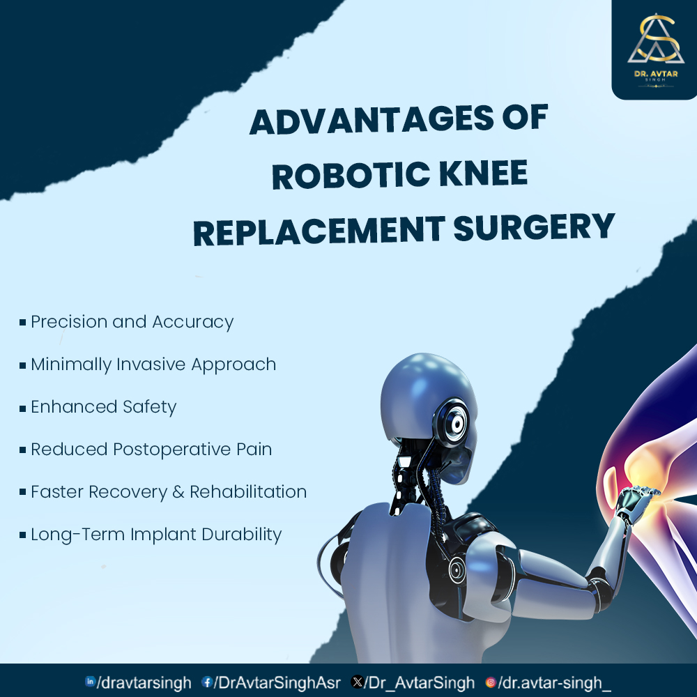 Robotic assistance for knee replacement surgery is changing the game. Discover how it enhances the outcome, reduces complications, and speeds up your recovery. 

#RoboticKneeReplacement #KneeSurgery #MedicalInnovation #PrecisionSurgery #RoboticAssistance #KneeHealth #JointCare