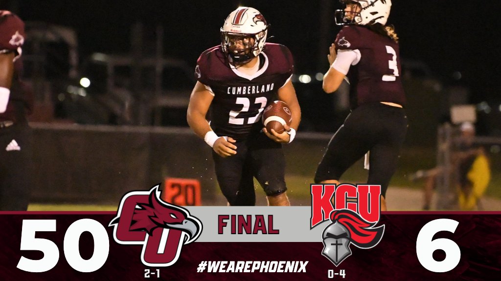 ALL PHOENIX TONIGHT!

Cumberland racked up over 500 yards of offense and 382 yards on the ground! 

#WEAREPHOENIX