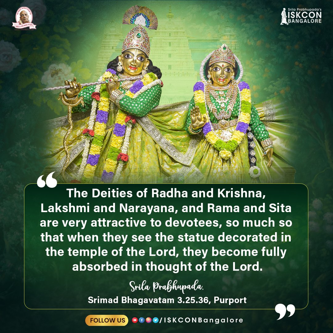 ISKCONBangalore's tweet photo. The process of fixing our consciousness on the Lord
#Quotes #DeityQuote #Krishna #love #beautiful #happy #beauty #Deities #murti #KrishnaQuotes #Iskconquotes #quotestoliveby #quotesoftheday #quotesdaily #quotestolive #quotesindia #iskconbangalore https://t.co/UyxncM0DYD