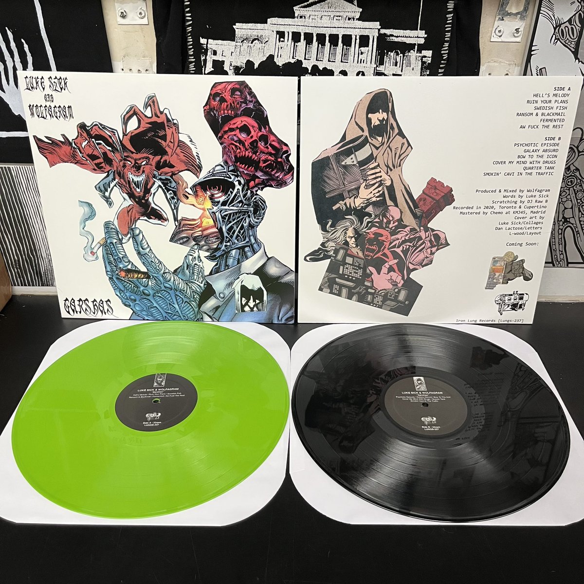 LUKE SICK &amp; WOLFAGRAM’s newest venture is out and it goes by the name of Garshas. Shipping and streaming and dominating worldwide. Get yours at linktr.ee/ironlungrecords