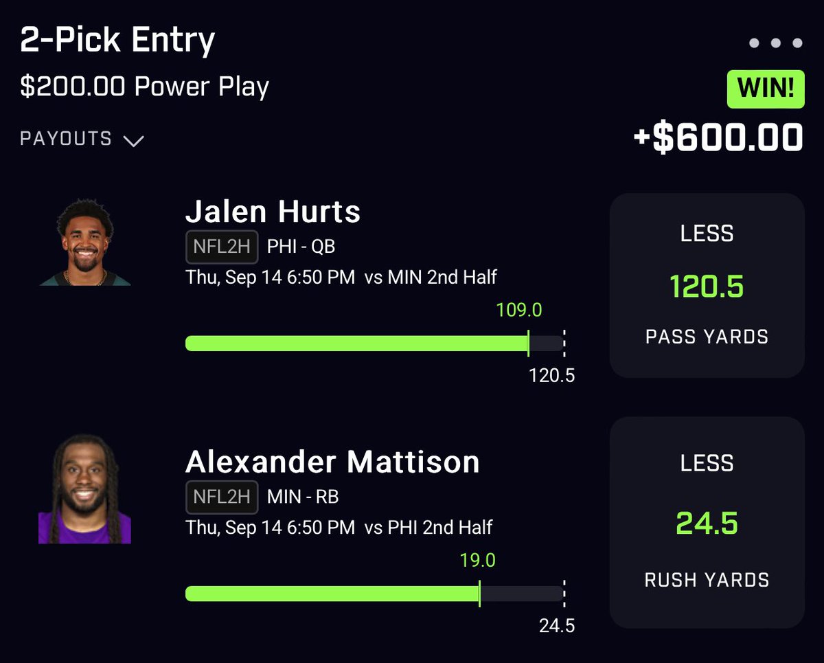 premiumplayers_'s tweet photo. 🤑🤑🤑

#prizepicks #prizepickstoday #fyp #fypnfl #foryoupage #nflbets #nflpicks #prizepicksnfl #nflprops #draftkingssportsbook #fanduelsportsbook #underdogfantasy #playerprops #freepicks #bettingtiktok #gamblingtwitter #prizepicksdiscord #jalenhurts #austinekeler #justinjefferson #parlay @PrizePicks