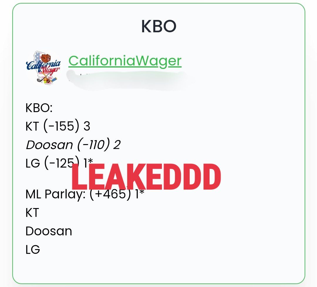 ItsCappersPicks's tweet image. KBO
#CaliforniaWager 
#KimsPicks