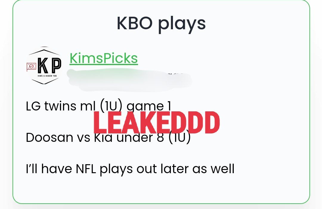 ItsCappersPicks's tweet image. KBO
#CaliforniaWager 
#KimsPicks