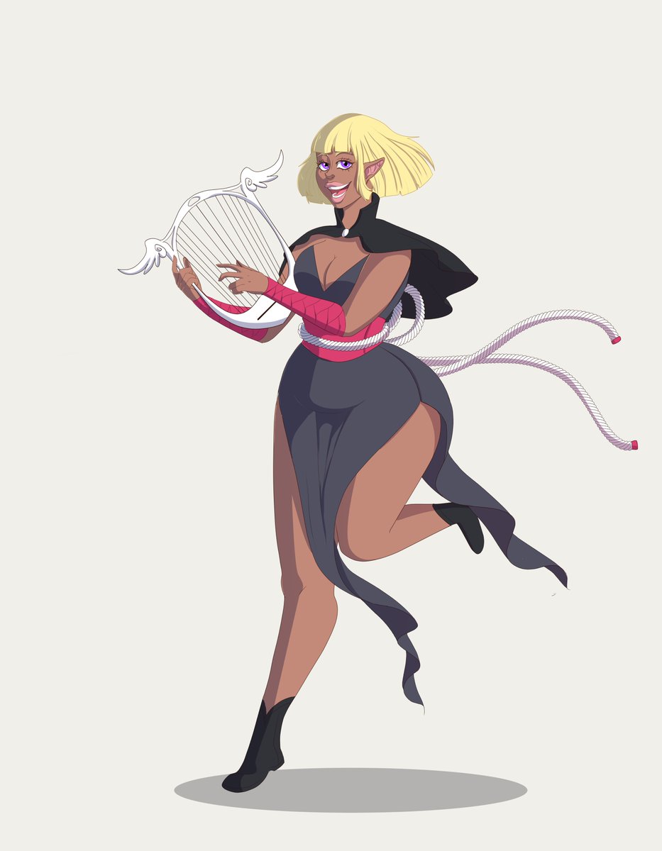 SpookyBjorn's tweet photo. My second main DnD character, a Halfling Bard/Cleric named Tifna Stormsong! https://t.co/h9loHZOhhw
