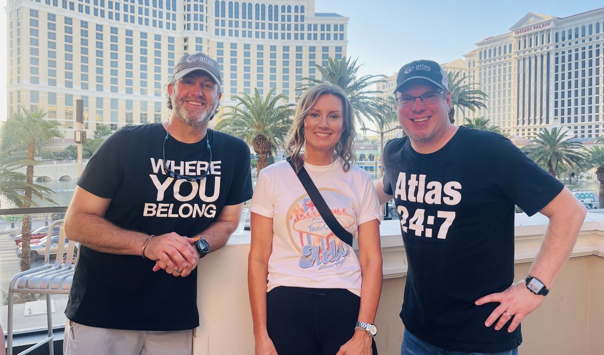 AtlasMedStaff's tweet photo. Ready for all of the festivities!
Come say hello to the Director of Brand Experience Mat, Recruiter Kristin, and CMO Rich.
#TravCon #TravCon23, #TravCon2023, #TravelNurse, #Nurse, #NurseJobs, #NurseAdventure, #TravelNursing, #AlliedHealthcare, #AtlasMedStaff, #WhereYouBelong https://t.co/98QmZStQ9d