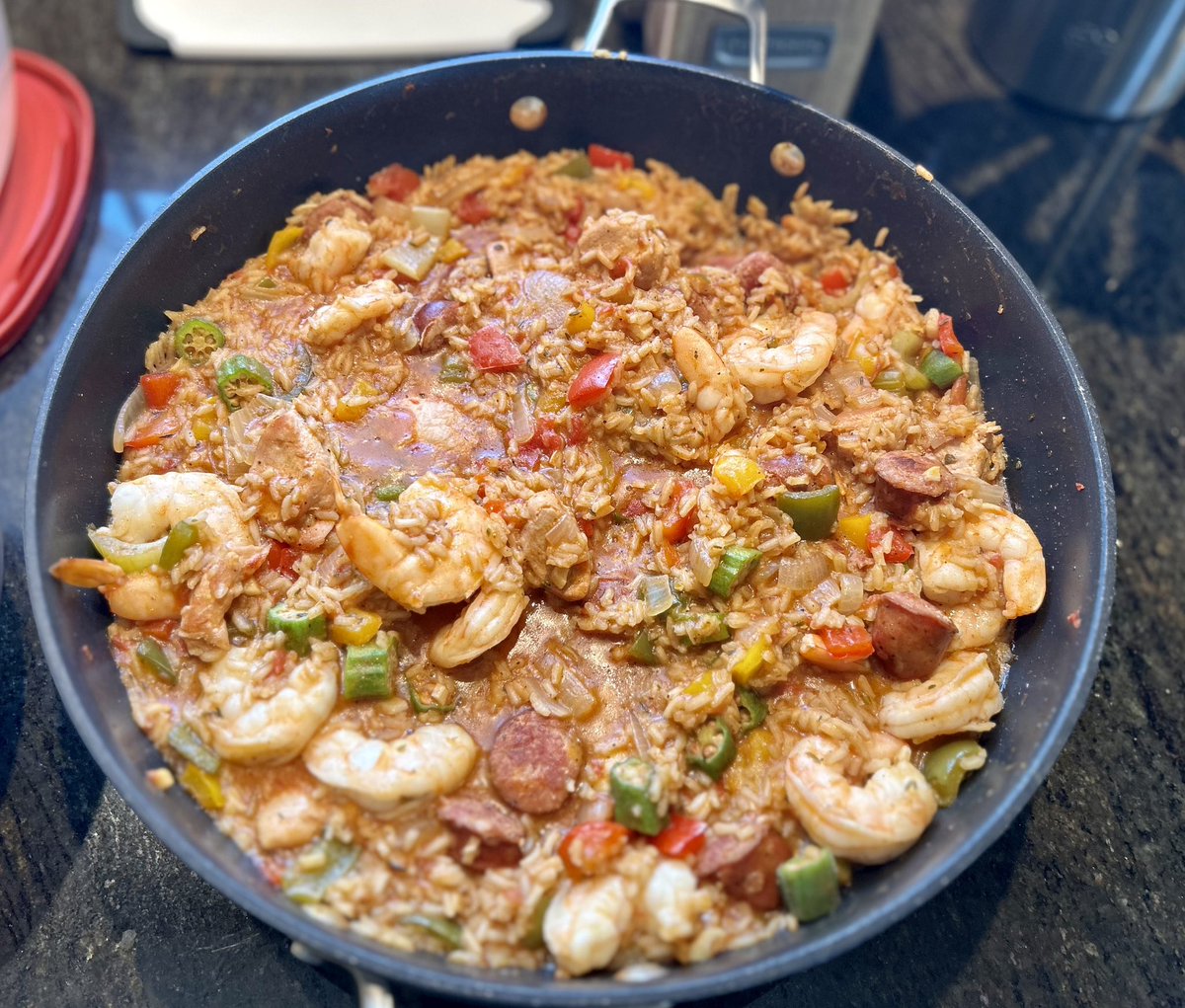 PTopside's tweet photo. Saturdayβs Cooking:
Jumbalaya
Butternut Squash Pie
#cookingfromscratch #authorsthatcook #authorswhocook #bookstagram #indieauthor #indiehorrorauthor #horrorauthor #horrorauthorloop #horrorauthorsofinstagram #writingcommunity #horrorreadersofinstagram #readerscommunity https://t.co/b9sXHnWppO