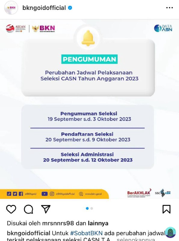 tanyakanrl's tweet photo. 💚 yg mau daftar cpns ini ada berita dri bkn, jadinya diundur. https://t.co/oDstEHjAvP