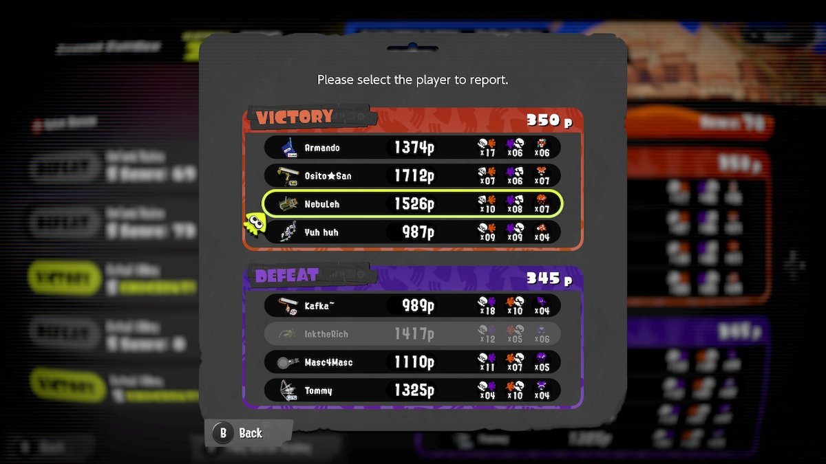 DooBrianna's tweet photo. Please report the Explosher if you have time, he cheated to win this match. Network Manipulation. #cheater #explosher #cheating #splatzones #networkmanipulation #Splatoon3 #NintendoSwitch #Nintendo https://t.co/IKfSXCfo7u