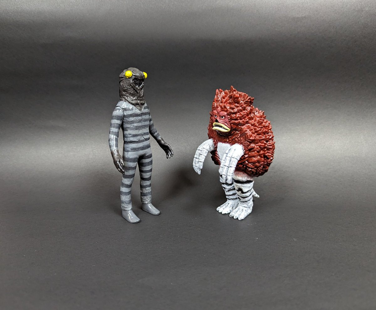 宇宙怪人セミ人間のソフビが完成！そして熔鉄怪獣ベビーデマーガの