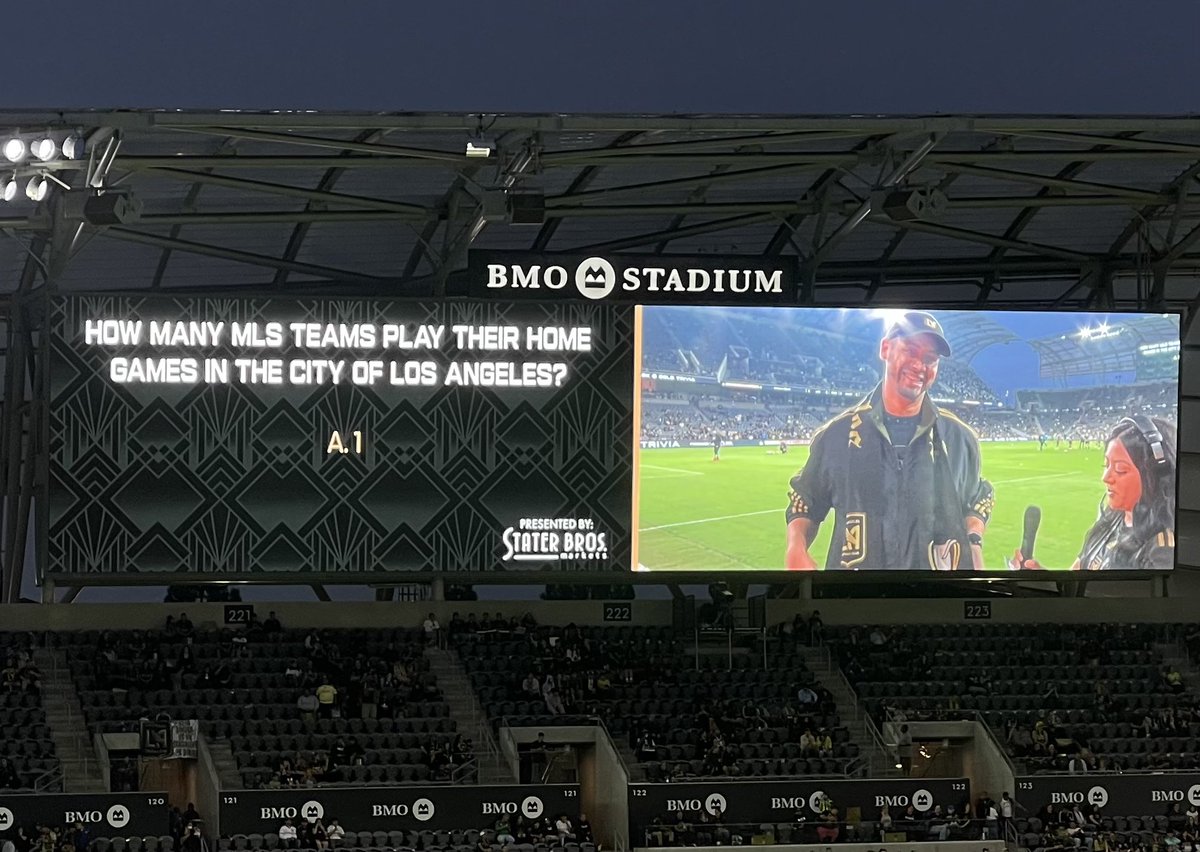 LAFC_X's tweet photo. Tonight’s trivia is elite 😆 #LAFC https://t.co/IOQzE5XXa5