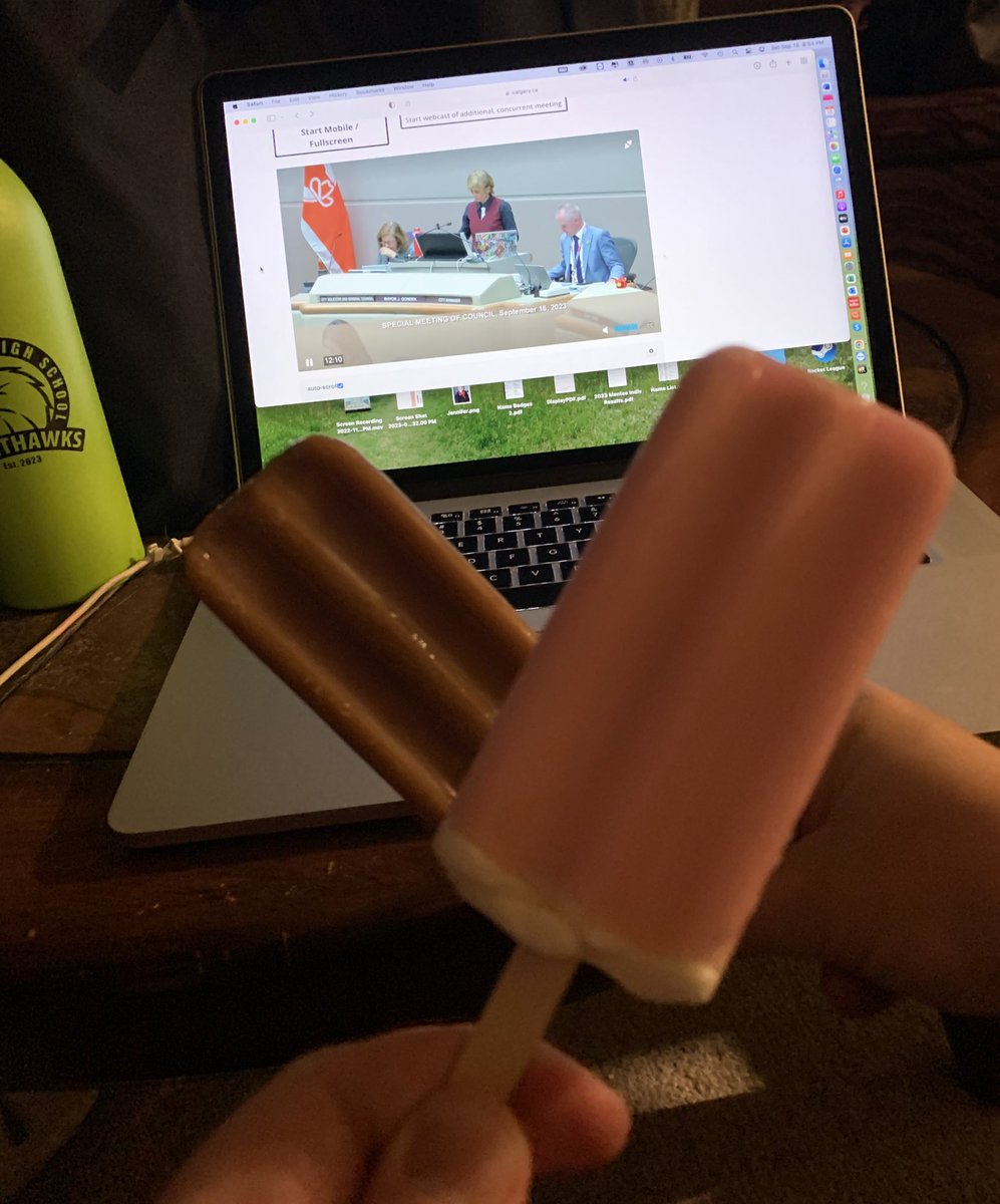 YuleLoveYYC's tweet photo. Inspired by @kourtpenner we got some ice cream bars for the Emergency Meeting of Council. #yyccc #HATF https://t.co/7KHBd5QQQN