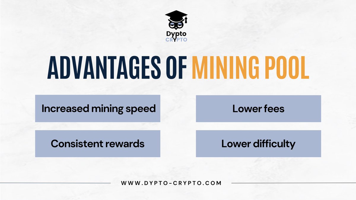 Dypto_Crypto's tweet image. Why do miners flock to #MiningPools? This thread is all about benefits of Mining Pools