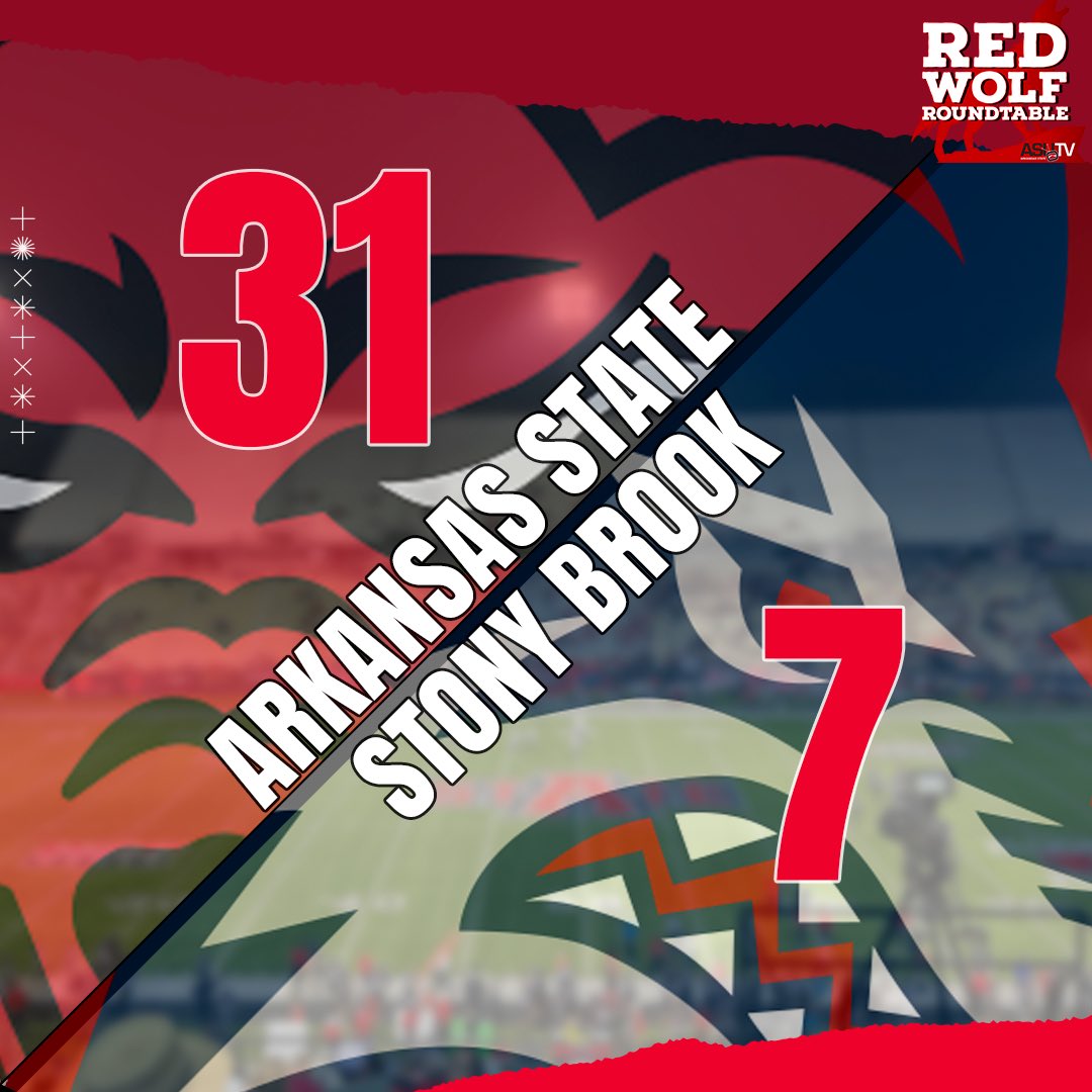 RedWolfRT_ASUTV's tweet photo. THE RED WOLVES WIN THEIR FIRST GAME OF THE SEASON 31-7 BEHIND A MASTERCLASS OF A PERFORMANCE FROM JA’QUEZ CROSS
CROSS: 15 CAR, YDS and 2 TD’s
A-State will play Southern Mississippi for their FIRST Sun Belt conference game of the season next week IN THE VAULT https://t.co/KN0QgpMUSr
