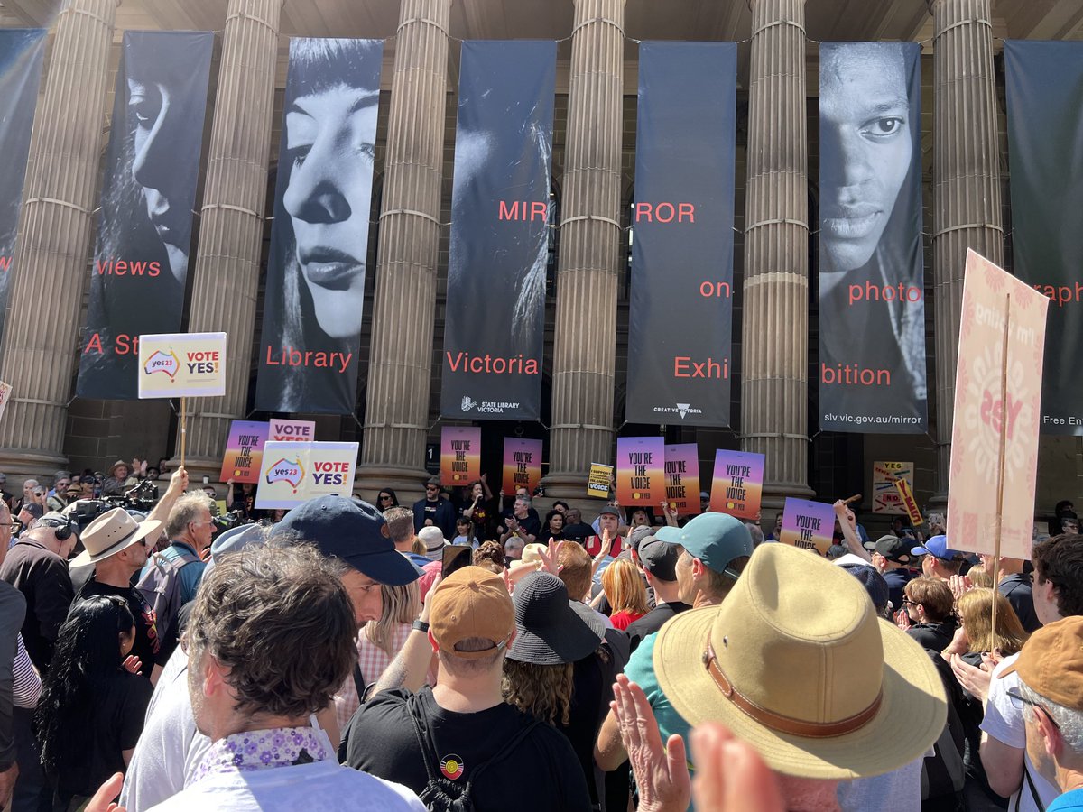 Great to be at the Melbourne walk for yes #yes23