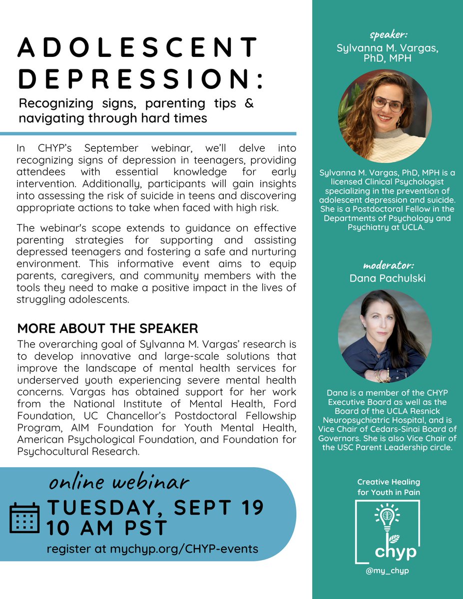 On Tuesday, we're hosting a free webinar about adolescent depression. Register today!