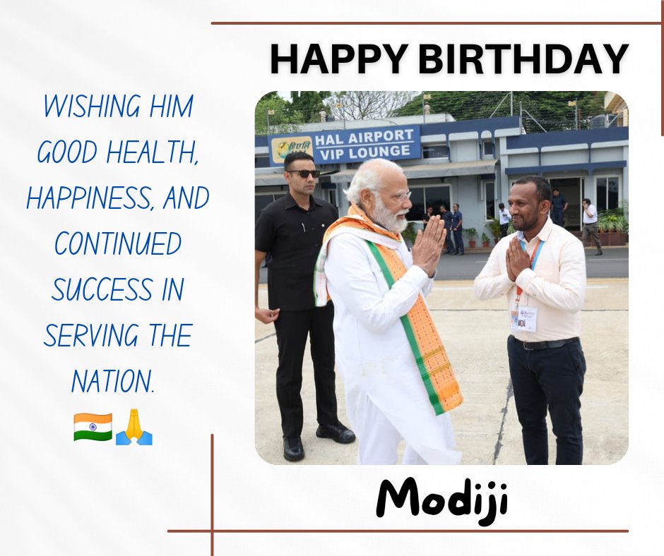 Shivukondli's tweet photo. Happy Birthday to @narendramodi ji! 🎉🎂 Wishing him good health, success, and continued success in serving the Nation🇮🇳 
#HappyBirthdayModiJi #HappyBdayModiJi https://t.co/W6Td0fE2Ec