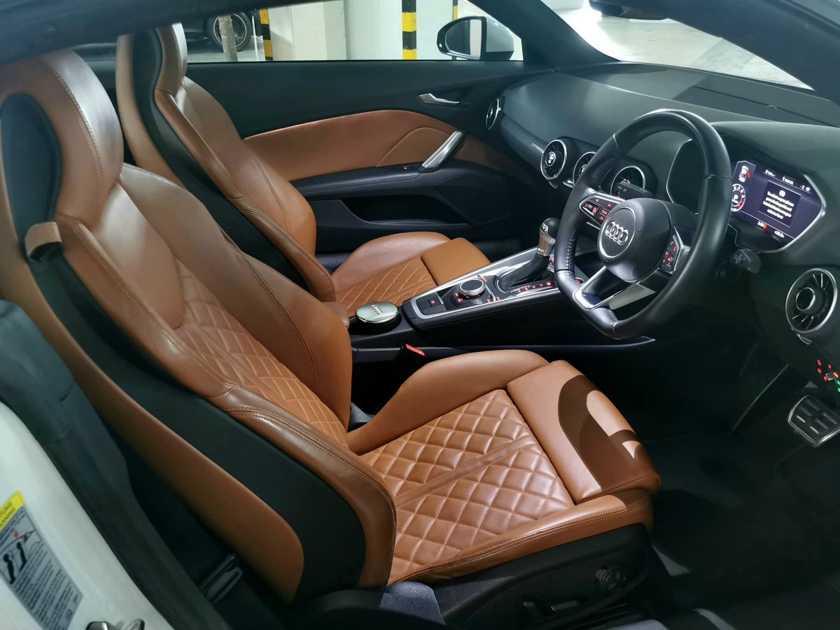 CosmoAutomobile's tweet photo. 🔥 Accelerate your style game and sink into luxury! Our 2016 Audi TT is like a chocolate truffle on wheels, with stunning brown leather interior and upsized rims that are pure eye candy. 🍫🚗 Ready to taste the sweet life? DM us to own this delicious ride! 🌟 #AudiTT #Singapore #PreownedCars
