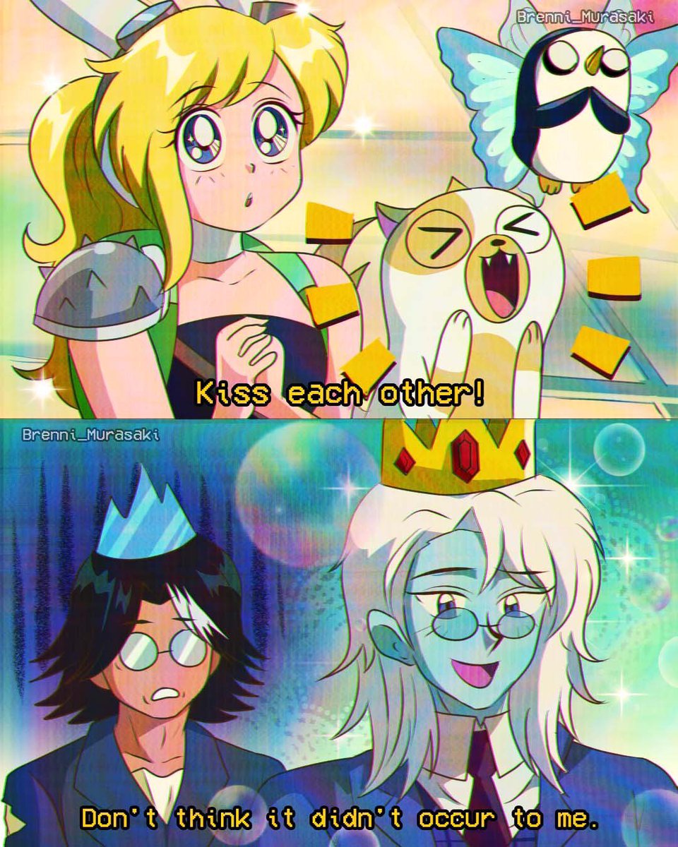 BrenniMurasaki's tweet photo. 😽
.
.
.
#FionnaandCake #FIONNAANDCAKEFANART #adventuretime #iceking #SimonPetrikov #Clipstudiopaint #90sanimestyle https://t.co/qTuNw4J6sQ