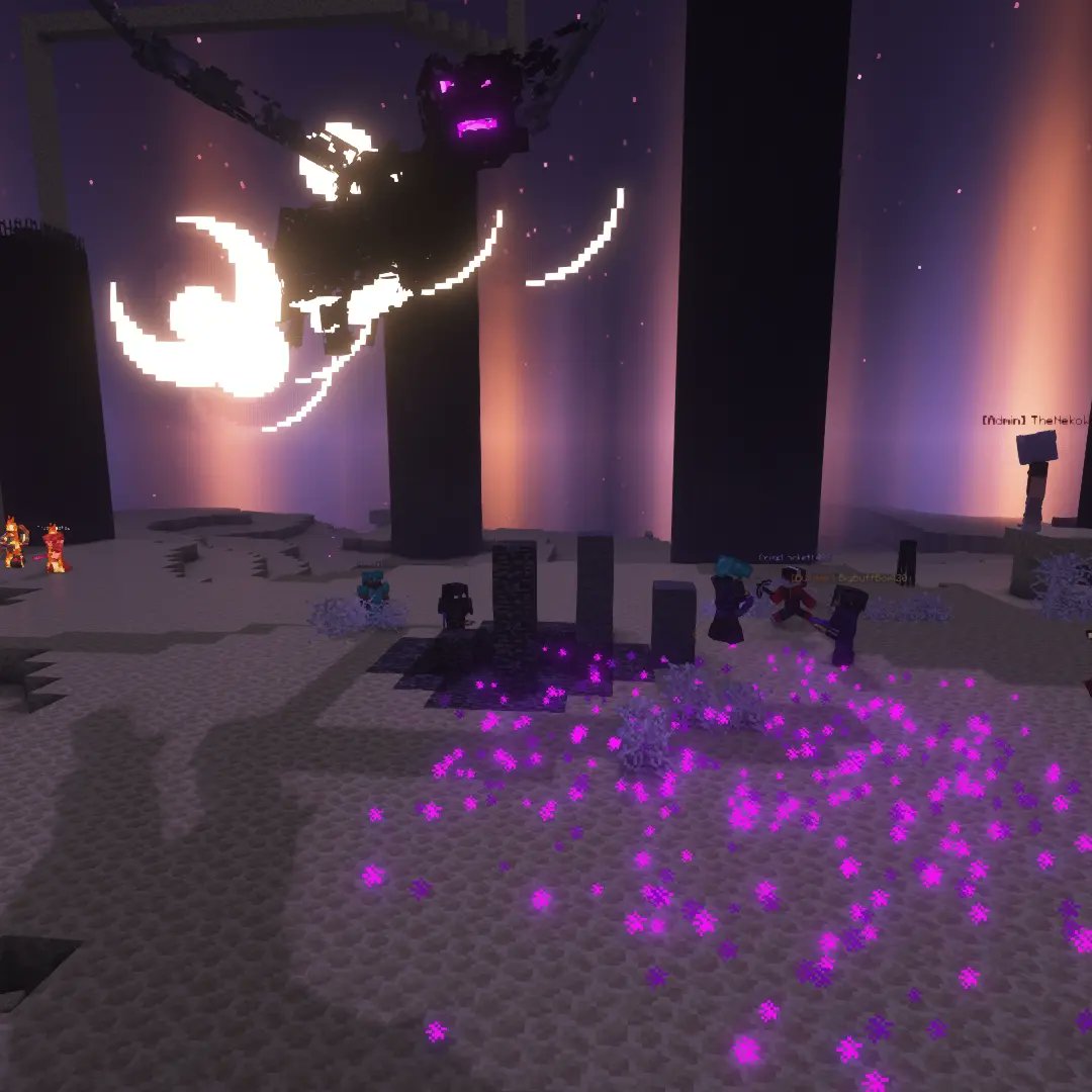 Futurelands_smp's tweet photo. The Ender Dragon Slaying Event. #Futurelands #futurelandssmp #minecraft #MinecraftServer https://t.co/jdAhlqzQA3