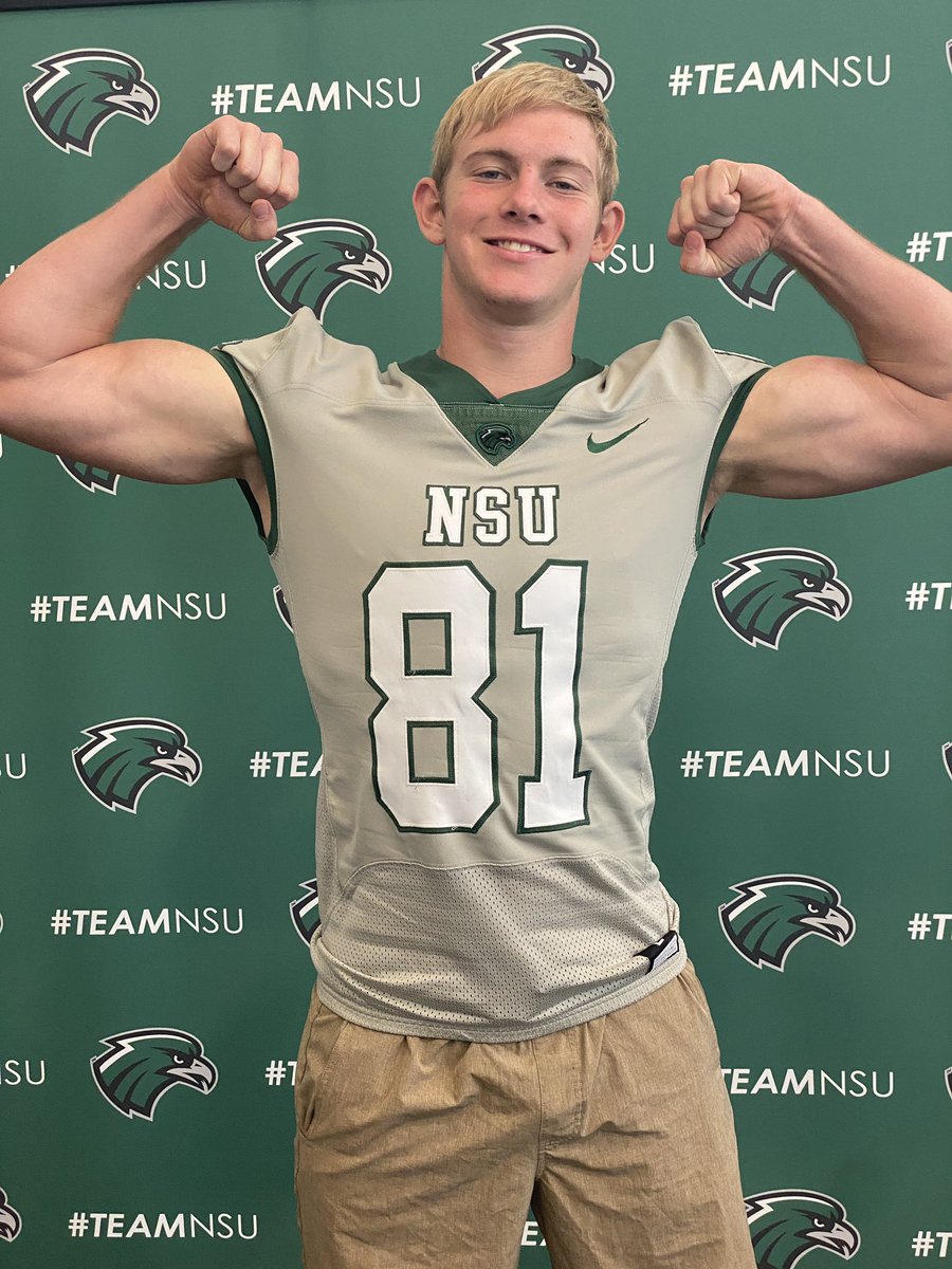 JonahSpieker's tweet photo. Thanks @Coach0Neal for having me out for a game day visit @NSU_Football. I appreciate the hospitality. https://t.co/o0AcMGn8l0