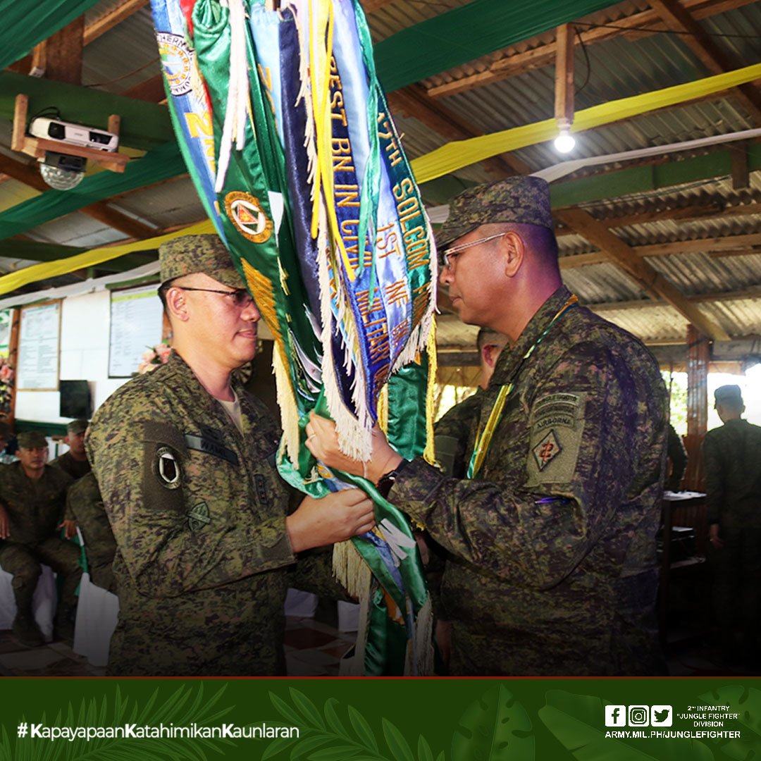 JungleFighter2's tweet photo. The Always First Battalion welcomed its new commanding officer in a Change of Command Ceremony by the 2ID Commander Maj. Gen. Roberto S. Capulong at the battalion's headquarters in Infanta, Quezon on Saturday, September 16, 2023.

#JungleFighter
#KapayapaanKatahimikanKaunlaran https://t.co/FH0VwBGRPs