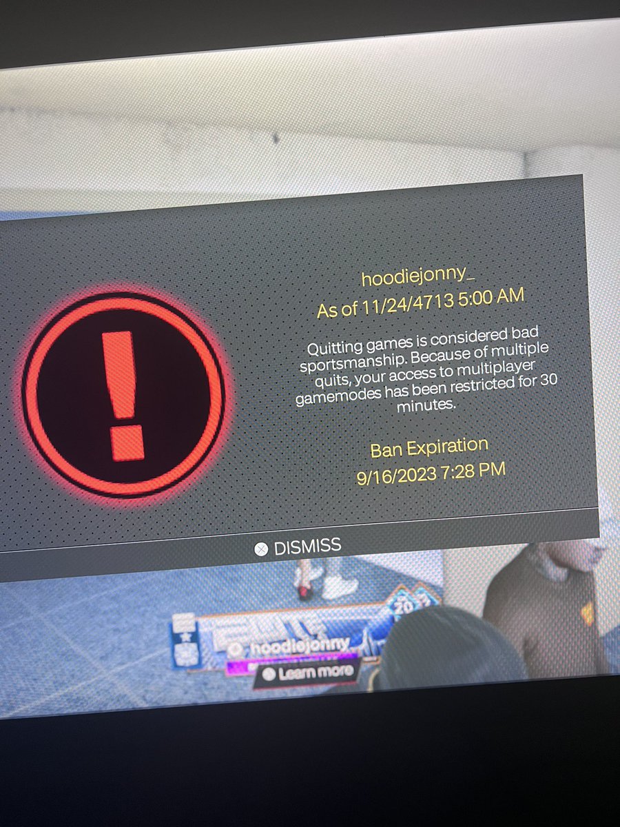_hoodiejonny's tweet photo. @LD2K @Beluba @BADGEPLUG  how am I getting banned? Just walked out of proam to reset and when I tried to walk in and it says I was banned? How? https://t.co/QyJeT7EvrJ