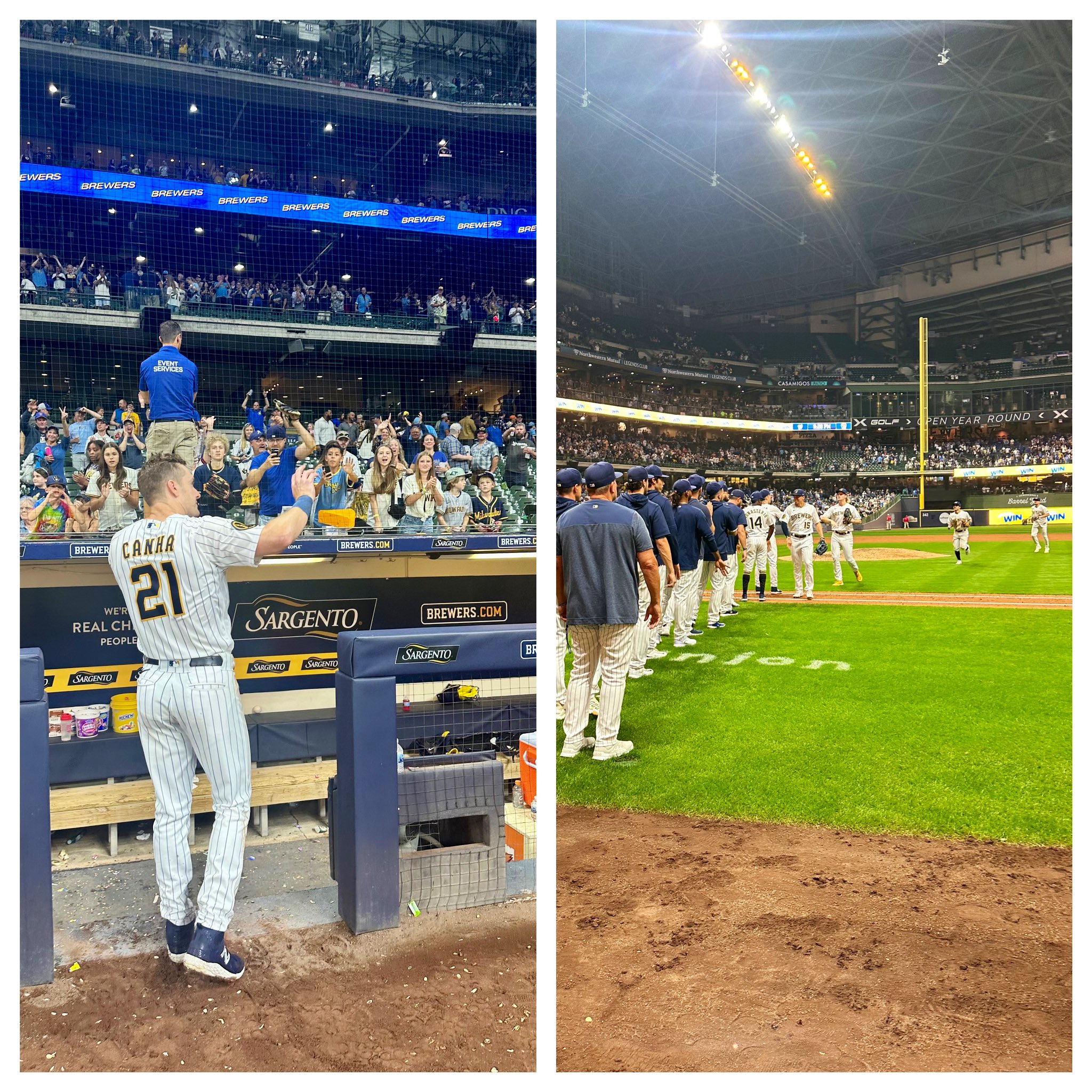 Sophia Minnaert on X: Mark Canha hit a grand slam and @Brewers are now  84-64. Division lead is now 6 games.  / X