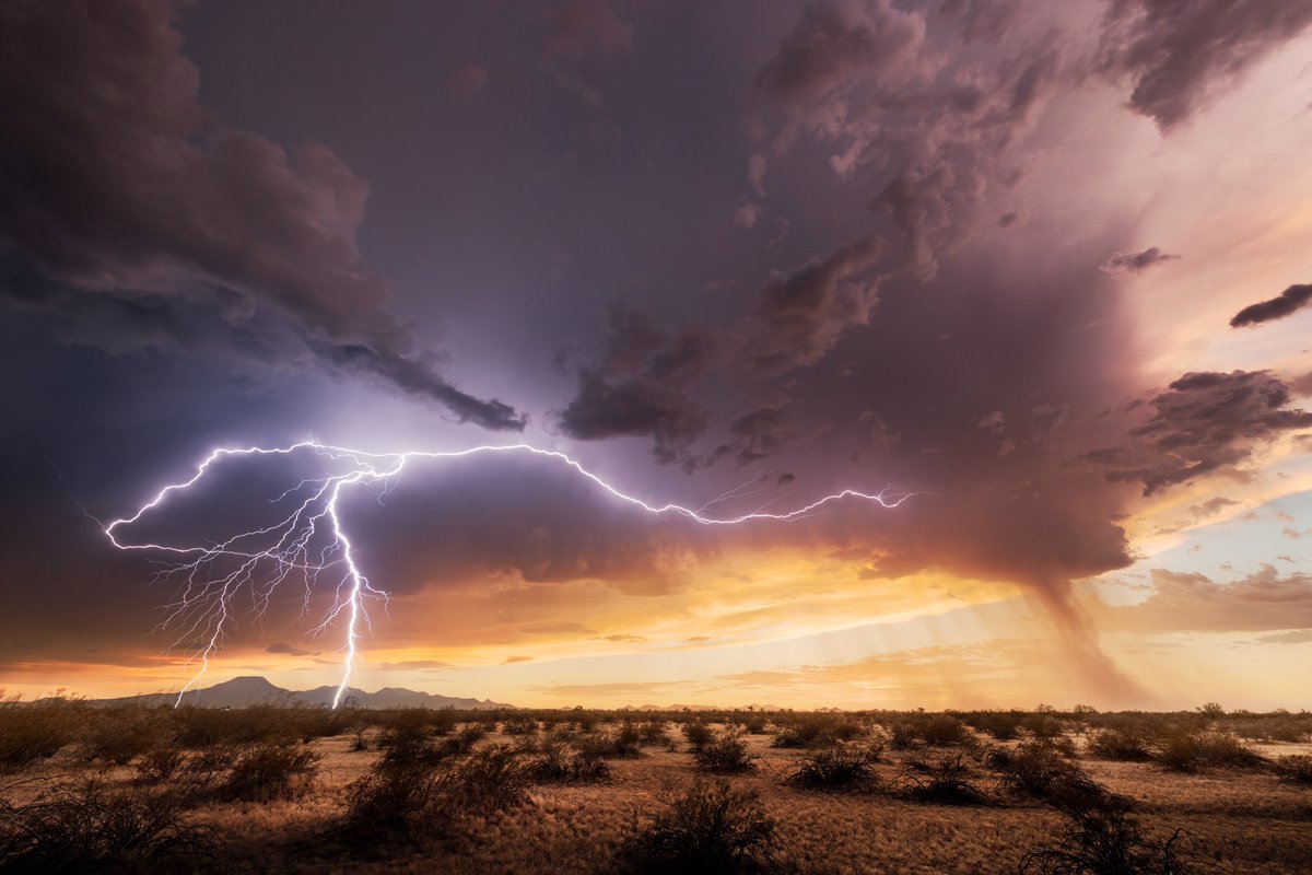 Occasionally the lightning gods bless you with sunset bolts. This frame is from a time-lapse that I left unattended while I ran the slow-mo cameras and the drone. It was a pleasant surprise when I scrolled through the pics that night.