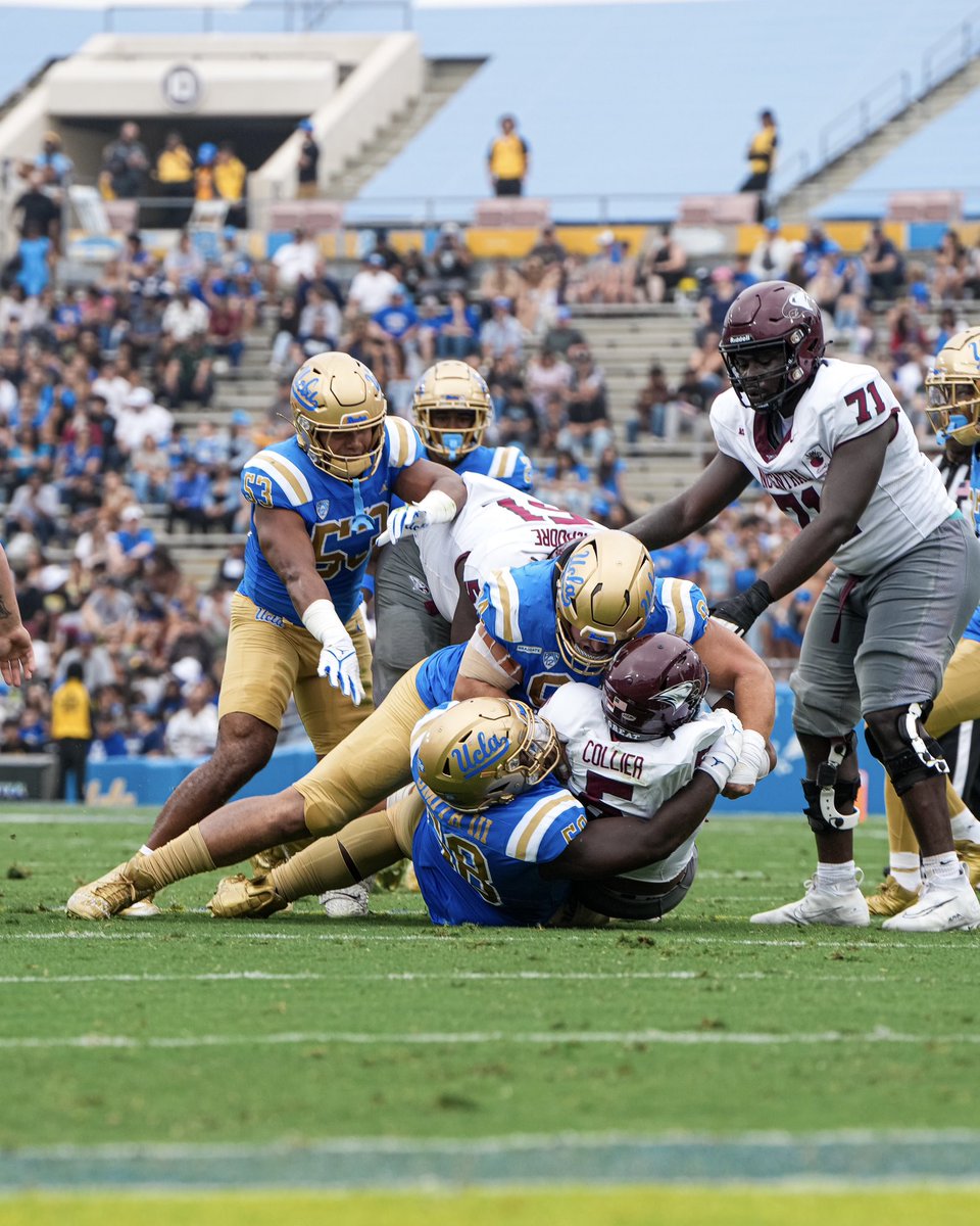 UCLAFootball's tweet photo. Defense went off today! #4sUp https://t.co/MBuPf8NViy